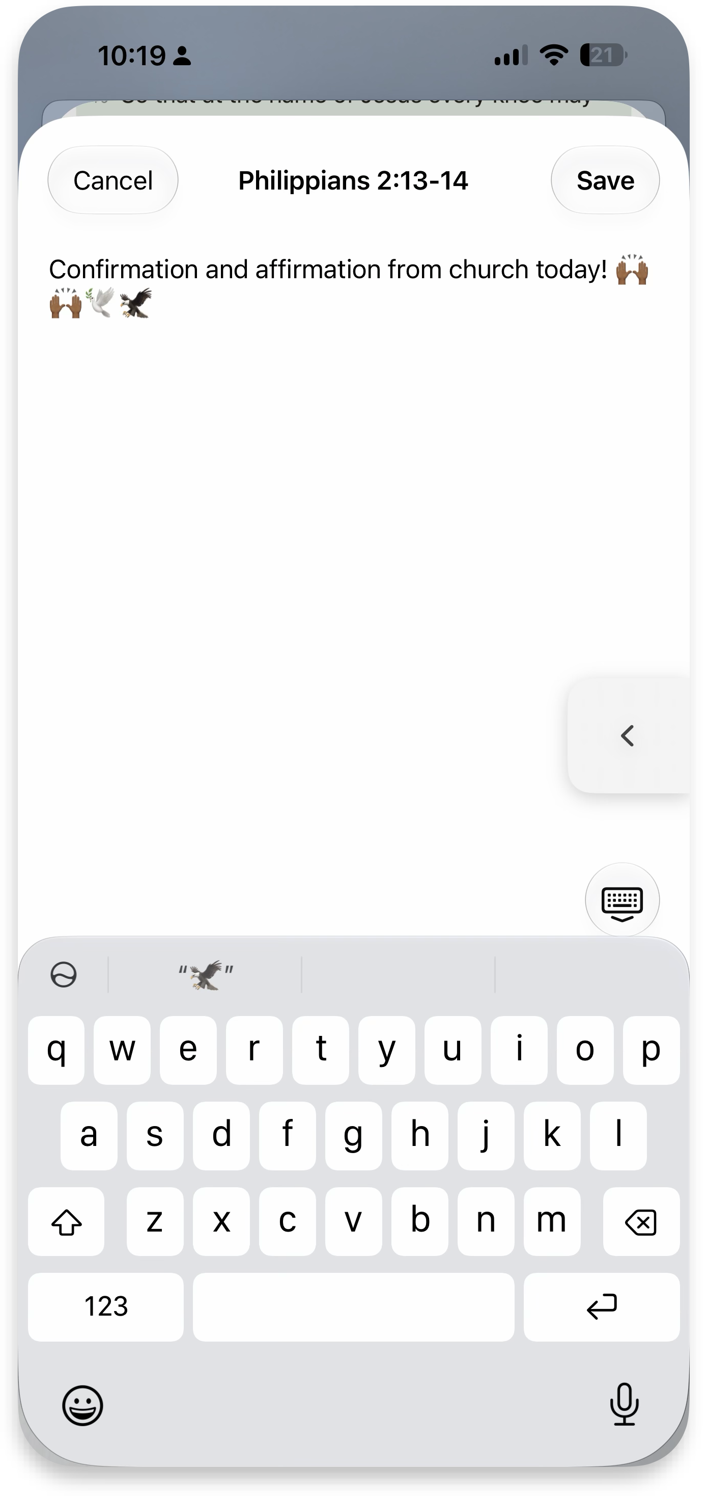 Add a note to a verse