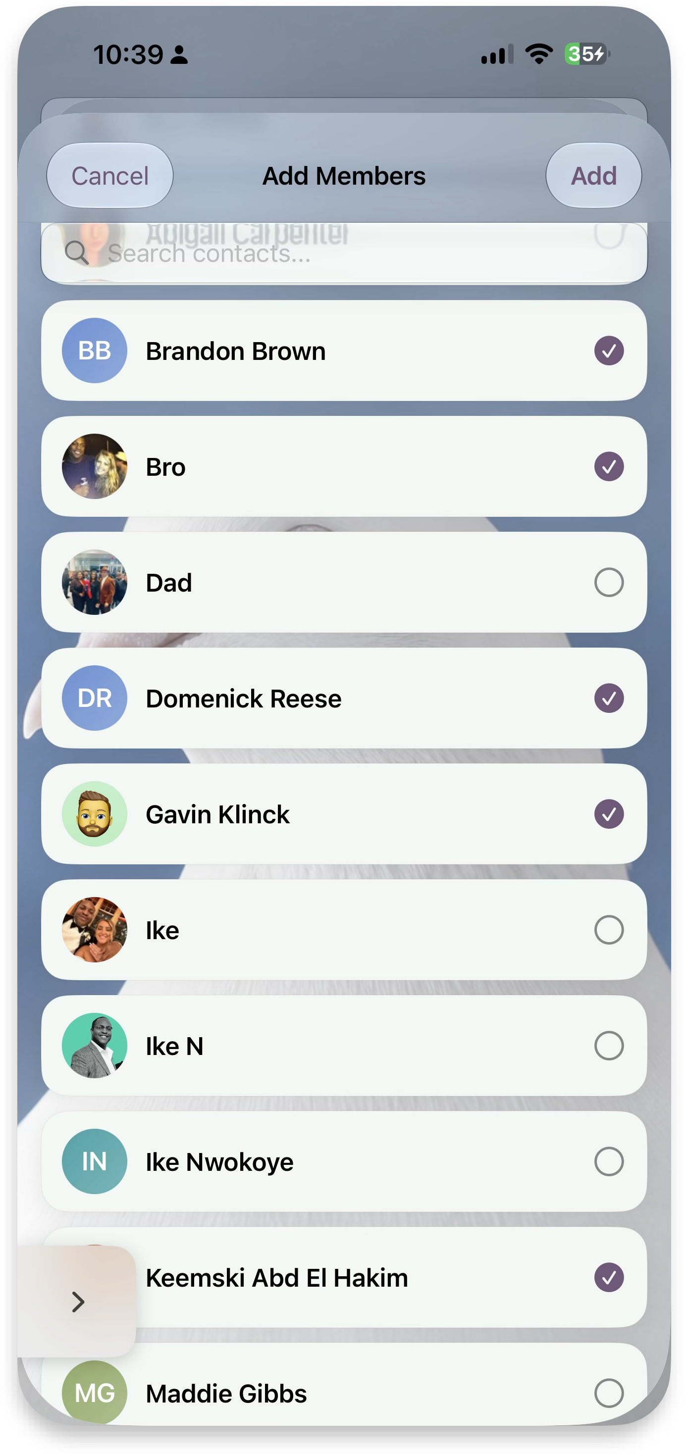 Add members to a group
