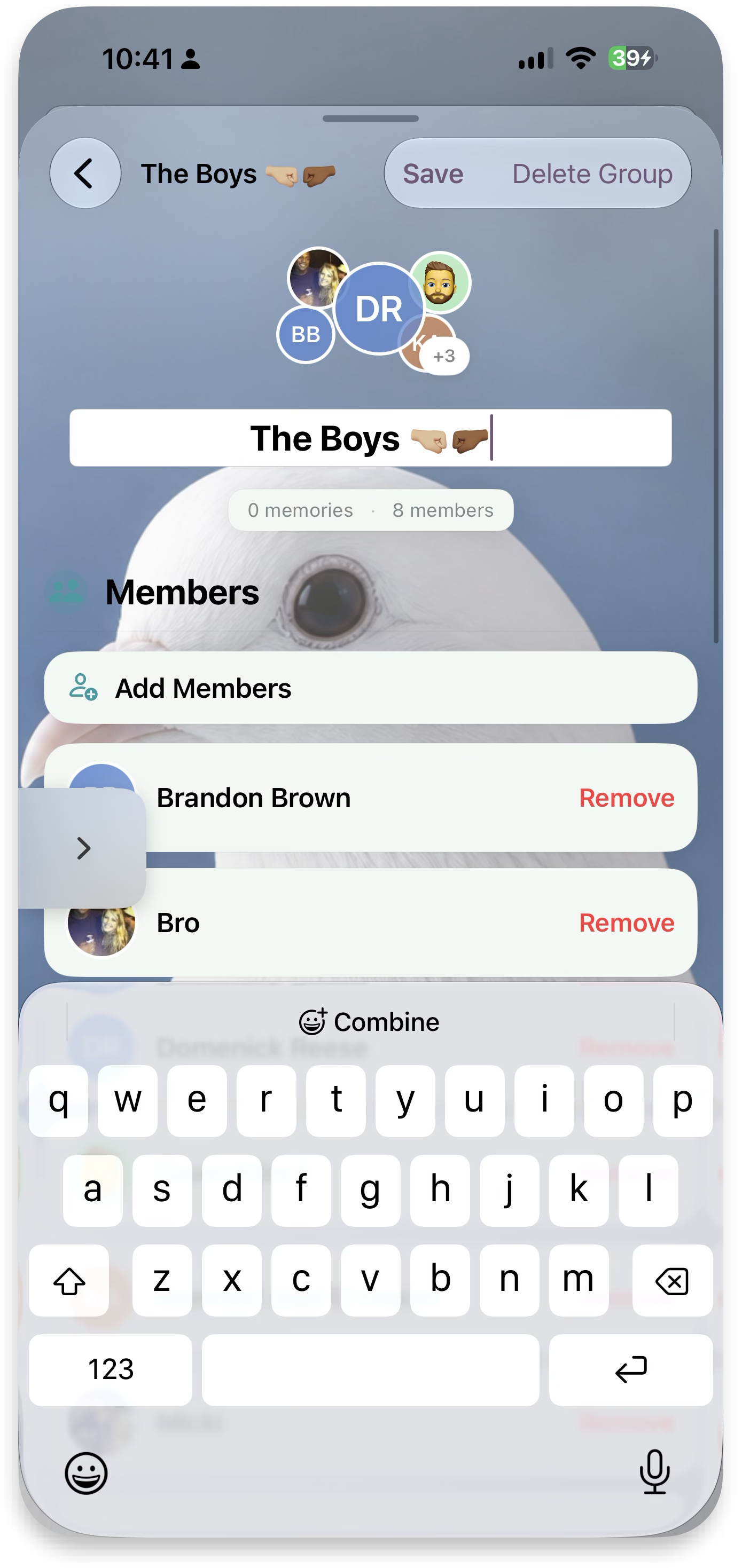 Group with members