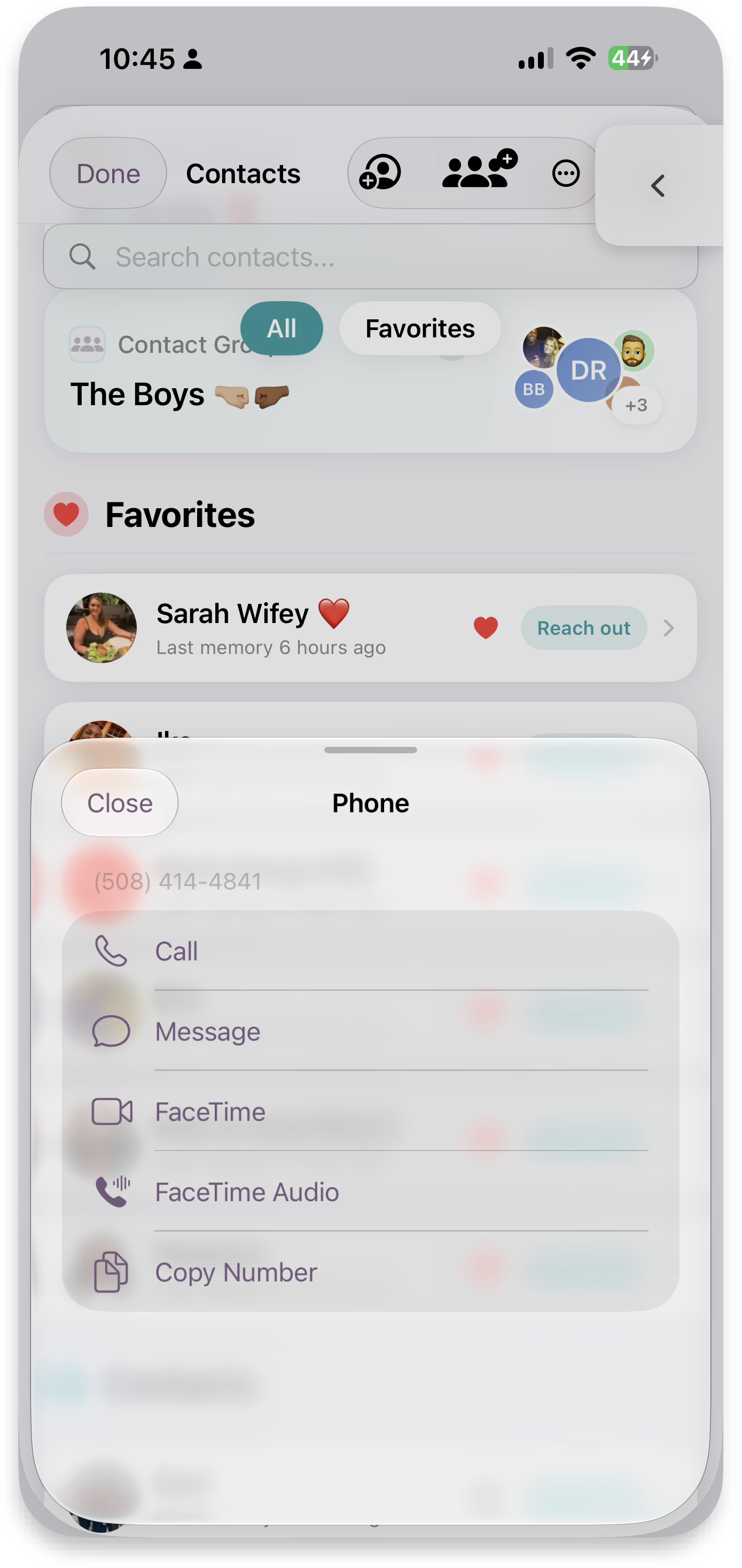 Call, message, FaceTime