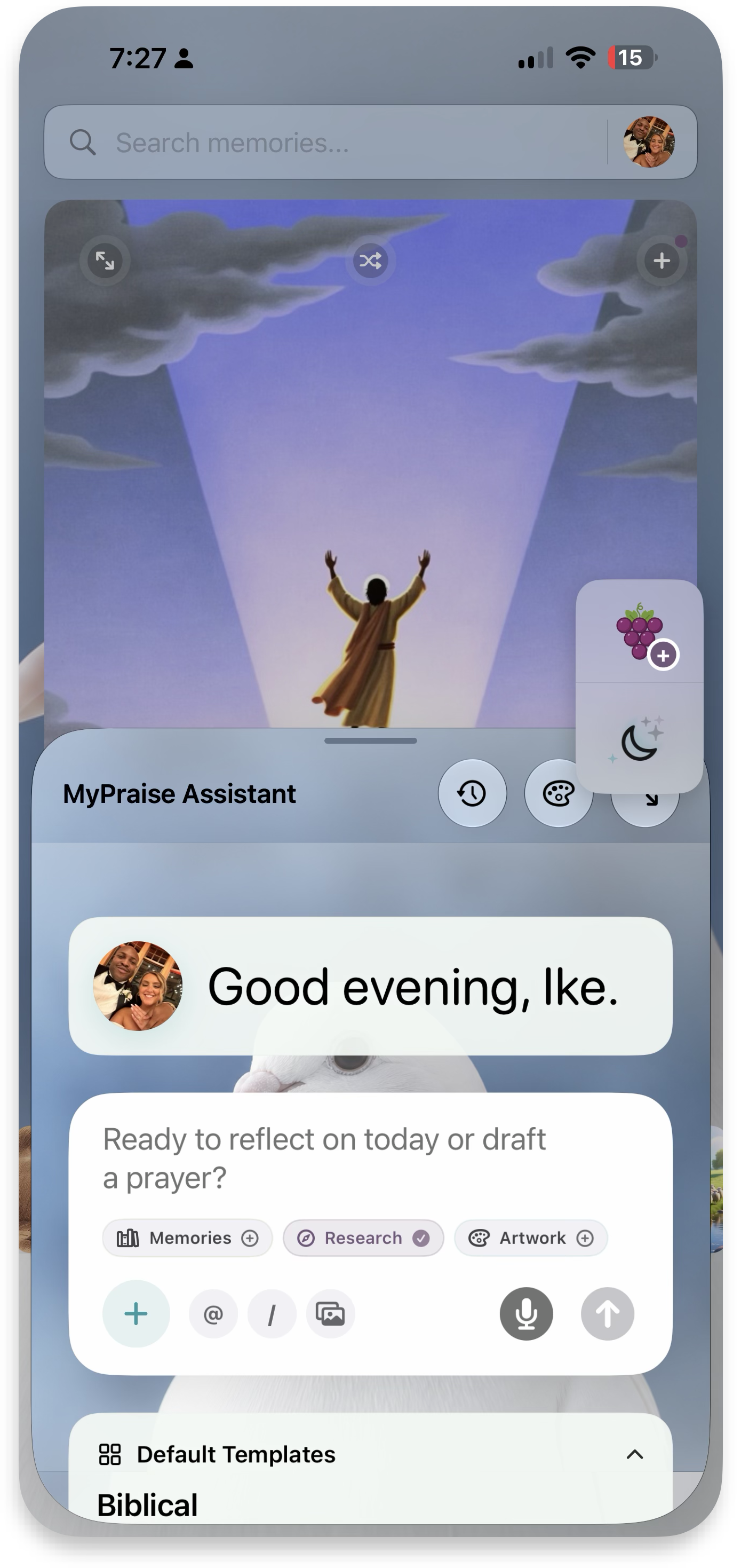 MyPraise Assistant from Quick Access