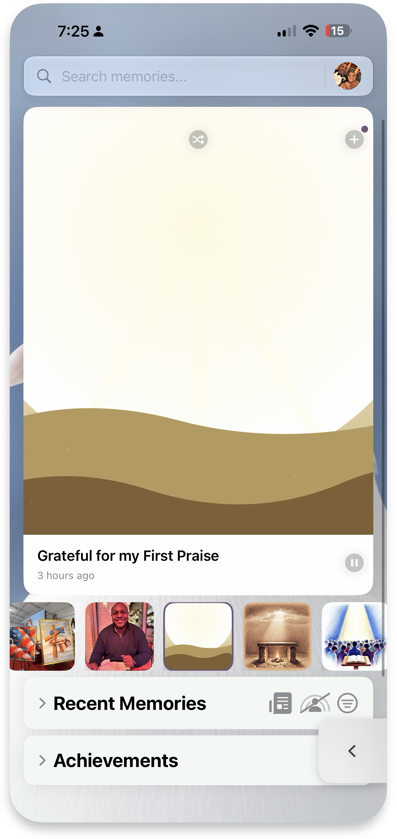 Time-of-day thumbnail for privacy