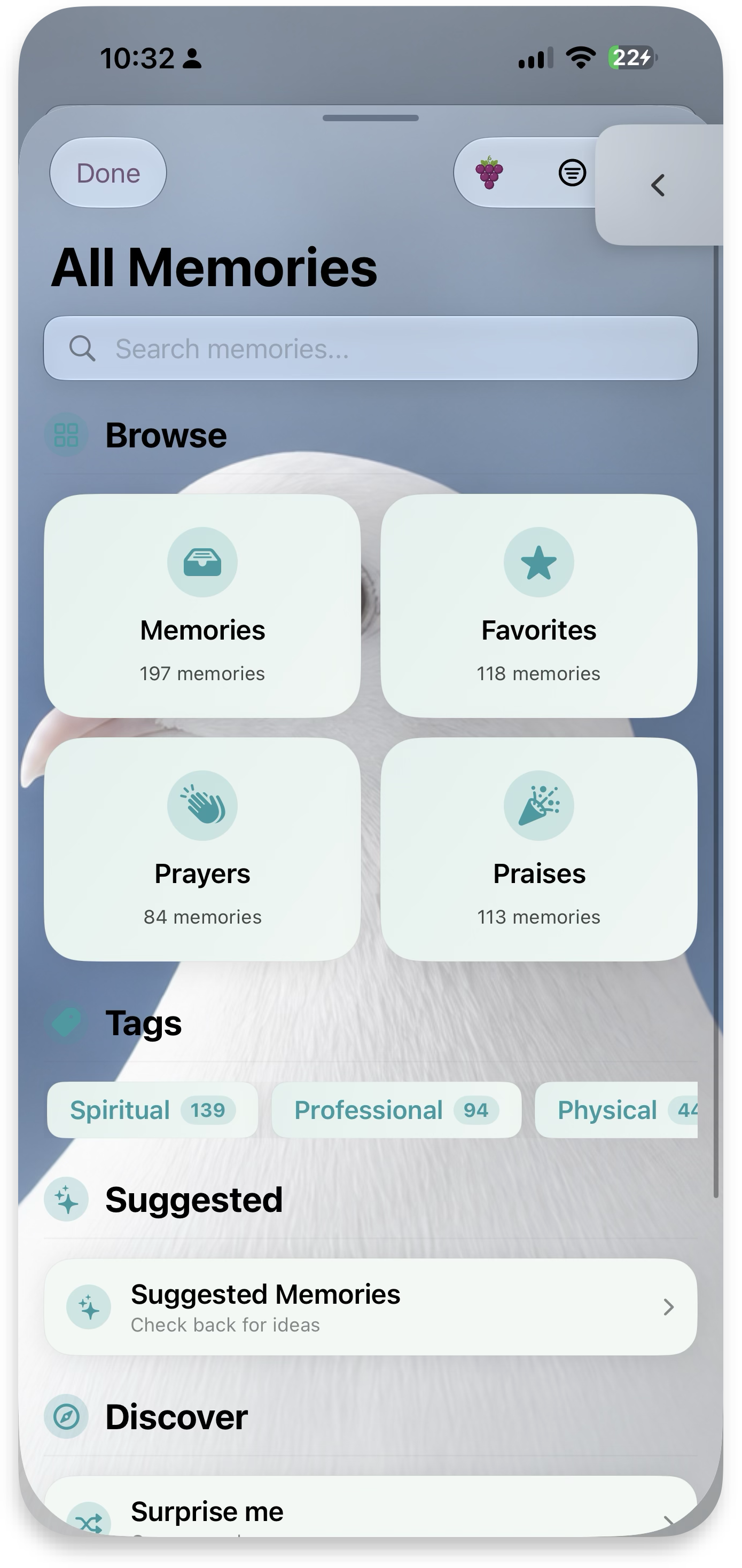 All Memories hub