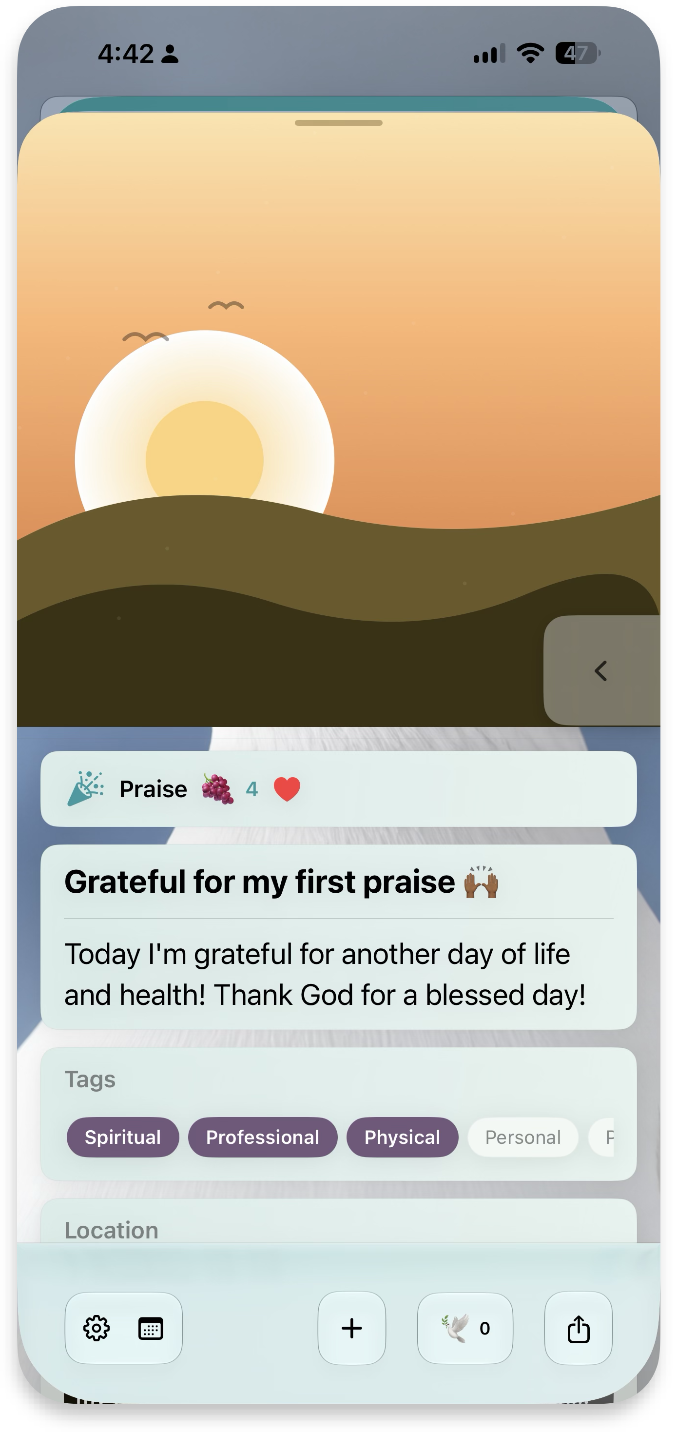 Memory view — tags and details