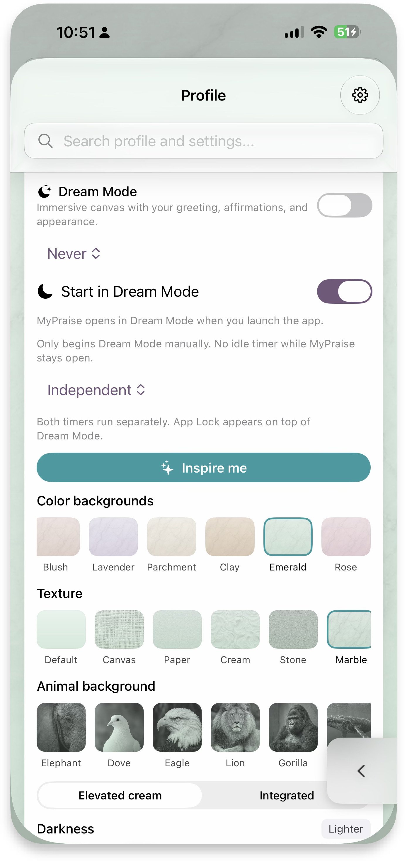 Appearance — Emerald palette