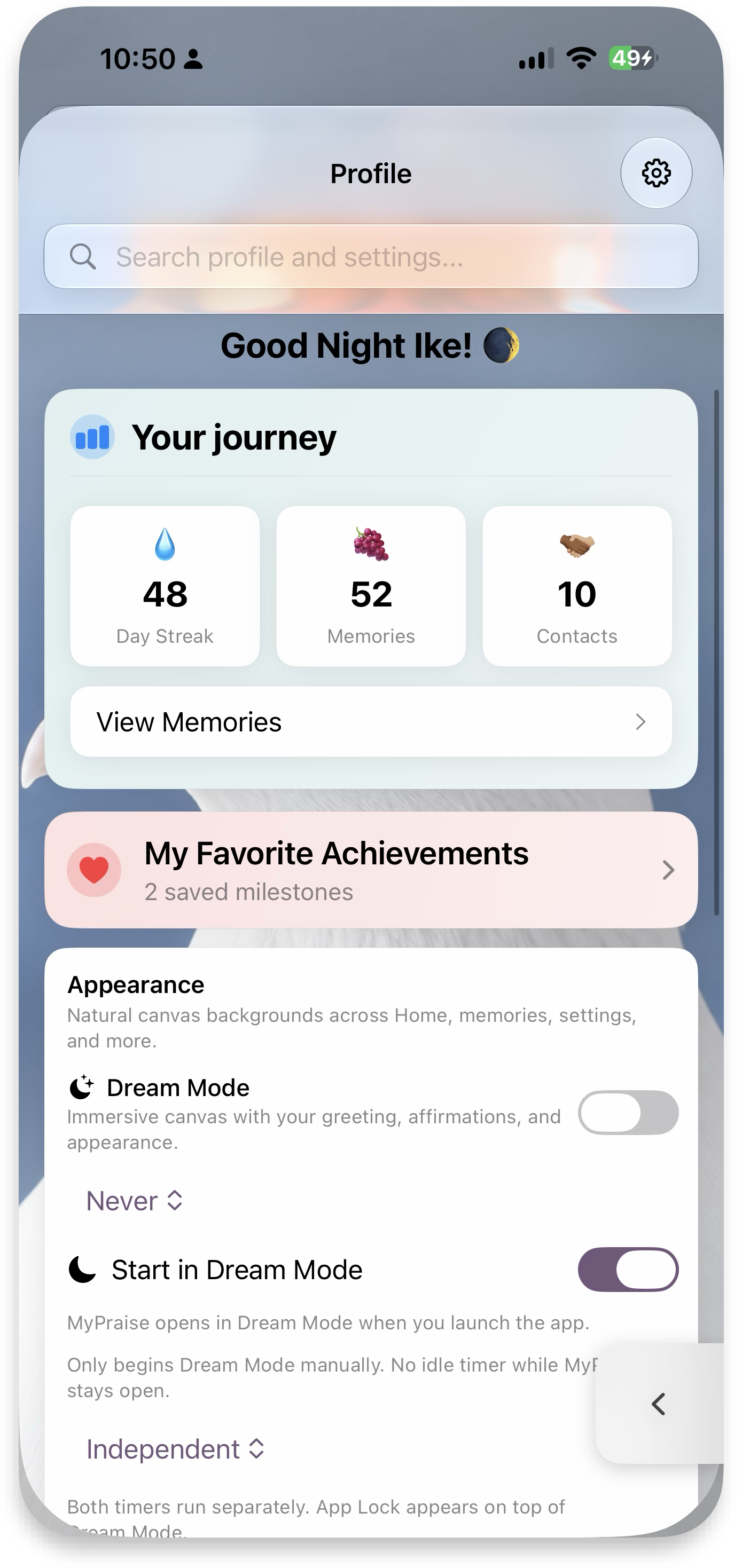 Favorite achievements