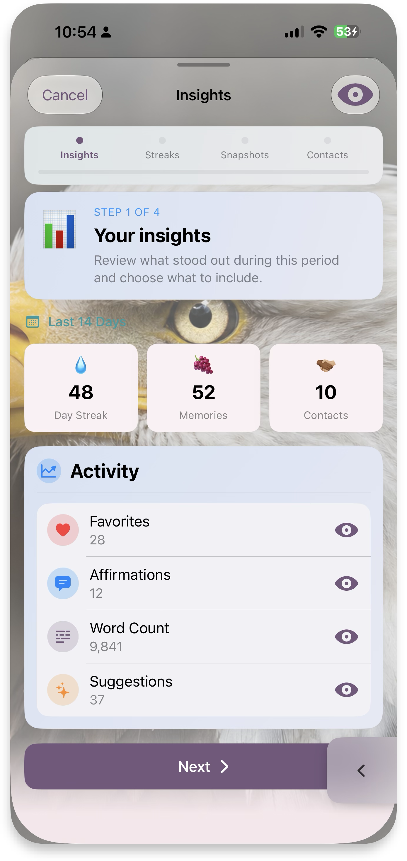 Step 1 — Your insights