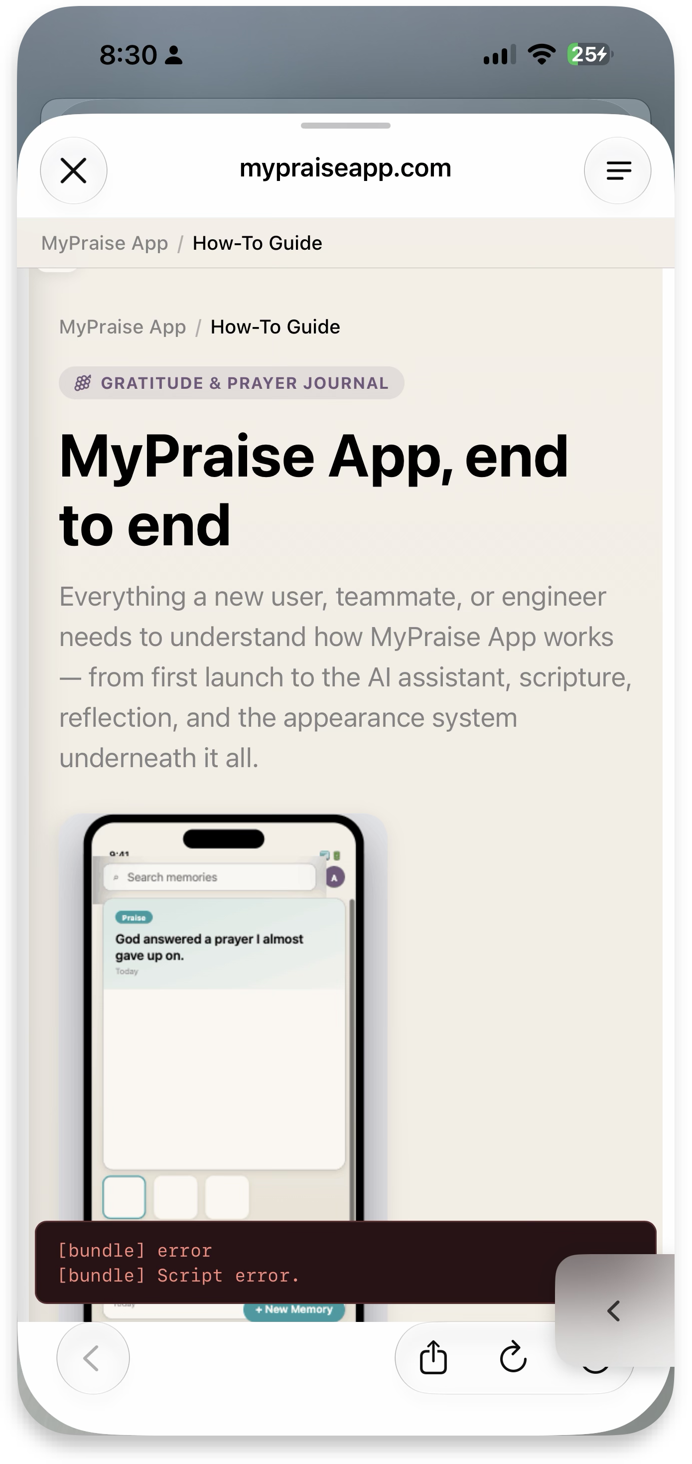 How-To guide on mypraiseapp.com